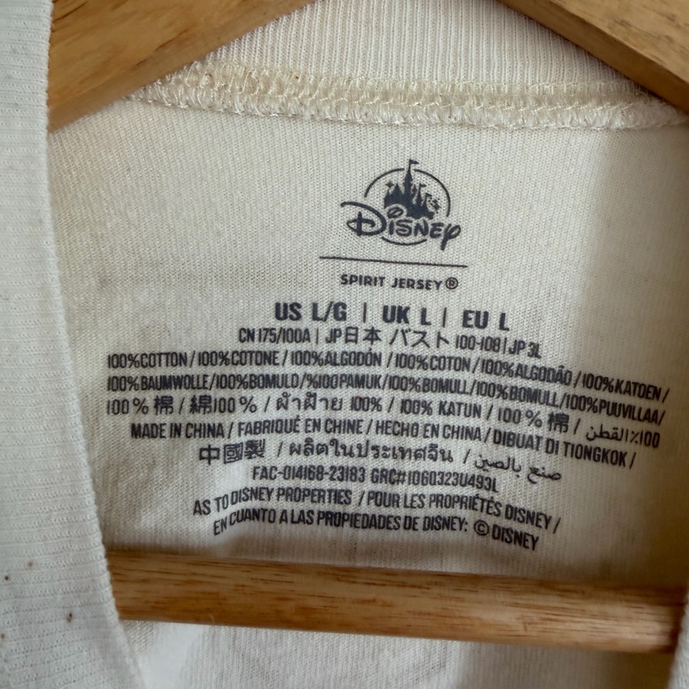 Disneyland Ivory Gold Castle Spirit Jersey size Large AS IS - Picture 7 of 7